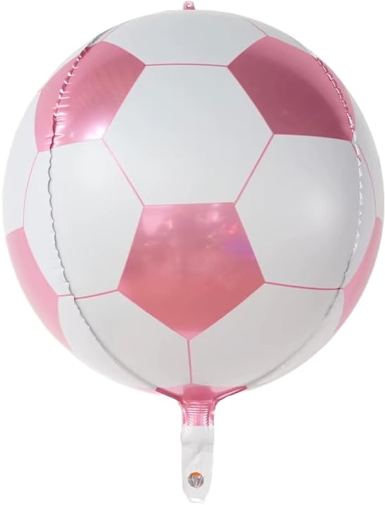 White/Blue Round Football Foil Balloon, 45cm (2 pack)