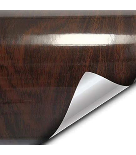 VVIVID High Gloss Dark Brown Cedar Striped Wood Grain Faux Finish