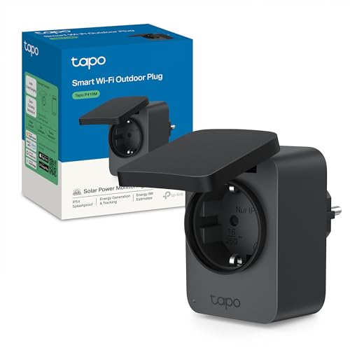 P410M Presa Smart Esterna, Presa Wifi, Controllo Vocale, Anti-sovraccarico, Monitoraggio dell'Energia, Risparmi Solari, Rilevamento dello zero, Controllo Remoto, IP54, Programma e Timer