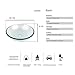 Tempered Glass Vessel Bathroom Vanity Sink Round Bowl, Chorme Faucet & Pop-up Drain Combo, Clear Color