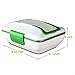 YOUDirect Car Use Electric Heating Lunch Box - Portable Bento Meal Heater Car Plug Food Warmer Stainless Steel Heating Food Container Leak-Resistant Reusable Electronic Food Boxes (Green)