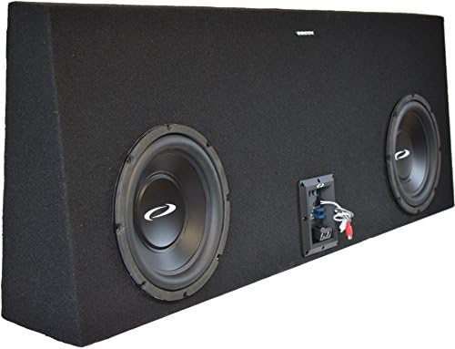 OBCON - Loaded and Amplified Dual 10" Sealed Speaker Box for 2000 - Current Ford F250/350 Crew Cab (behind the seat - full bench seat only/no back power window)