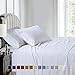 Royal Hotel Bedding Stripe Sheets - Split-King: Adjustable King Bed Sheets - 5PC Bed Sheet Set - 100% Cotton - 600 Thread Count - Deep Pocket, Split King, White