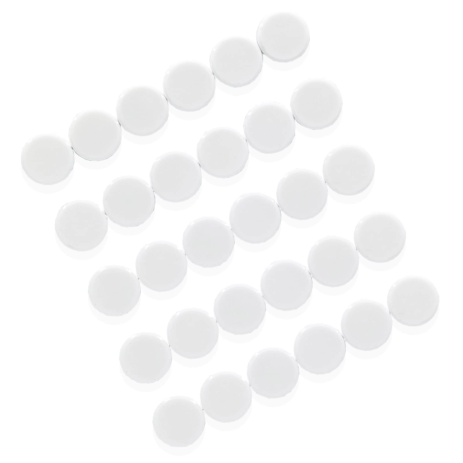 ZDZBLX Fridge Magnets, 30 Pack Strong Small Round Magnets for Whiteboard & Fridge, Colourful Craft Magnets for Home School & Office, Cute Mini Magnetic Dots for Refrigerator Noticeboard - White Magnet
