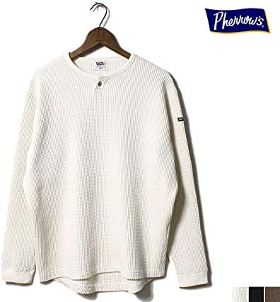 Amazon フェローズ Tシャツ ロンt ビッグワッフル ヘンリーネック サーマル Big Waffle Long T 19w Pbwt1 メンズ M 2 ブラック Tシャツ カットソー 通販