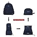 Baolifeng Lightweight Durable Backpack Foldable Tote Bag Camping Outdoor Hiking Daypack (Navy)