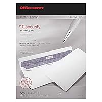 Office Depot Lift Press(TM) Premium Envelopes, 10 (4 1/8in. x 9 1/2in.), 100% Recycled, White, Pack of 500, 76145