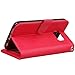 S6 Case, Arae Samsung Galaxy S6 Wallet case,[Wrist Strap] Flip Folio [Kickstand Feature] PU Leather Wallet case with ID&Credit Card Pockets for Samsung Galaxy S6 (Hotpink)