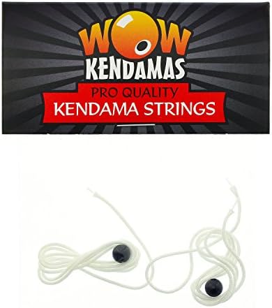 WOW Kendamas - Pro Kendama Strings - 2 String Replacement Pack with Beads - Top Quality High-visibility Bright White - Order Yours Today!