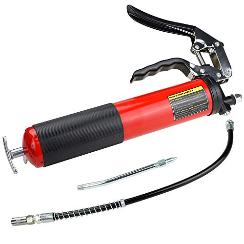 AcPulse Red Heavy Duty Deluxe Pistol Grease Gun with 18" Flex Hose 6,000 PSI-Lubricate Tractors, RV's, Cars, Suspension Tie Rods, Chassis and Drive Shafts - Thumbnail 6