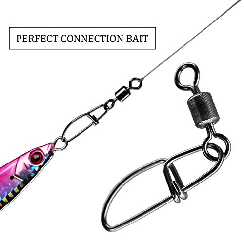 THKFISH 30stk Angelwirbel Angeln Wirbel Angeln Angel Karabiner Tönnchenwirbel Mit Angelzubehör Kugellager Snap Swivels – Bild 6