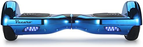 Vecaro GLIDE-X-MBL Bluetooth Hoverboard 6.5" - Electric Self Balancing Scooter - UL2272 Certified - Samsung Battery - Ride Control App for Android/IOS + Carrying Case - Metallic Blue