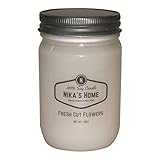 Nika's Home Fresh Cut Flowers Soy Candle - 12oz Mason Jar