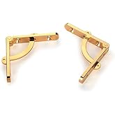 Highpoint Side Rail Hinge with Stay, Solid Brass, 1 Pair