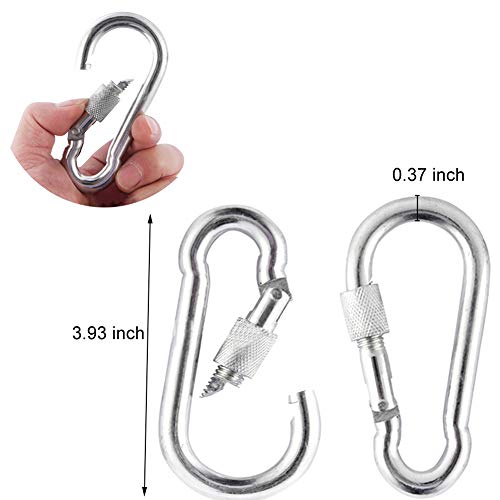 letsgood 10mm Outdoor Static Rock Climbing Rope, Safety Rope with 2 Hooks, Escape Rope Climbing Equipment Emergency Fire Rescue Parachute Rappelling Rope - 10M(32ft) 15M(49ft) 20M(64ft) (Blue, 49ft)