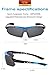 Ewin E03 Polarized Sports Sunglasses with 5 Interchangeable Lenses for Men Women Golf Baseball Volleyball Fishing Cycling Driving Running Glasses(Blue&Black)