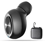 Mini Bluetooth Earbud with [Magnetic USB Charger] , Beartwo Invisible Wireless Earpiece In-ear Headset Sweat-proof hands free Single Bluetooth Earphone V4.1 with Mic HD Mic(1 piece)