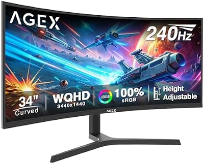 Z-Edge AGEX 34 Zoll 240Hz Curved Gaming Monitor 3440x1440 VA DP1.4 HDMI2.1