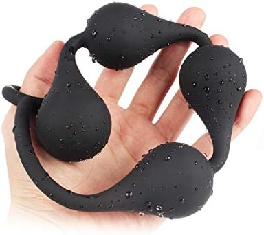 Sloveshop AnAle Tail Bead Pure Silicone Beads - AnAle Chain for Beginners and Advanced Users,Black Only Sold by DuClub-US
