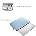 MOSISO Laptop Sleeve Only Compatible with MacBook 12 inch A1534 with Retina Display 2017/2016/2015 Release, Neoprene Bag Cover with Small Case, Airy Blue