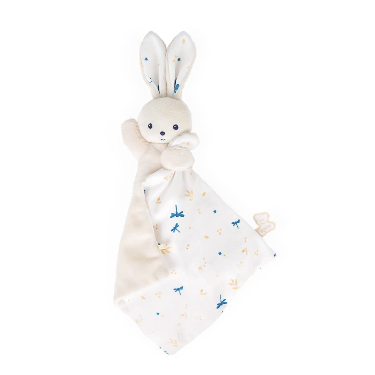 Kaloo - Carré Douceur - Delicate White Rabbit Comforter - Square: 7.1" x 7.1" / 18 x 18 cm - Babies’ Soft Toy - Ultra-Soft Materials - Gift Box - K972000