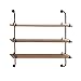 Deco 79 Wood Wall Shelf with Metal Brackets, 38