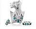 Bingirl Flower Turquoise Jewelry Sets Vintage Look Tibetan Silver Alloy Delicate Necklace Bracelet Earring And Ring Sets