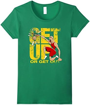 Womens Basketball Motivational Sports T-Shirt Get Up Or Get Out Small Kelly Green