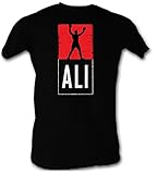 Muhammad Ali T-shirt Ali Logo Adult Black Tee Shirt (XL)