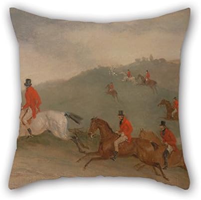 The Oil Painting Richard Barrett Davis - Foxhunting- Road Riders Or Funkers Pillowcase Of 16 X 16 Inches / 40 By 40 Cm Decoration Gift For Wife Relatives Drawing Room Dinning Room Bench (both Side