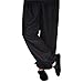 Chinese Traditional Style Martial Arts Pants, Pure COTTON & LINEN Super Breathable Extra Soft Tai Chi Trousers, Elastic Waist and Ankle. Perfect for Kung Fu Yoga Running, Black (Black, Small)