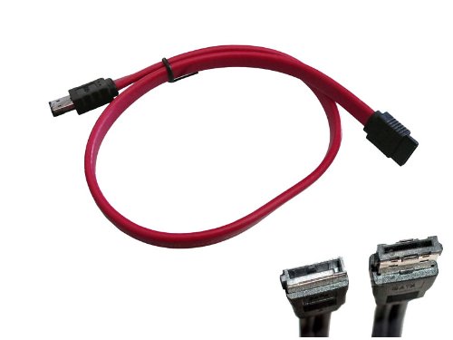 KALEA-INFORMATIQUE 1m e-SATA to SATA cable for connecting an eSATA peripheral to an Internal or External SATA socket.