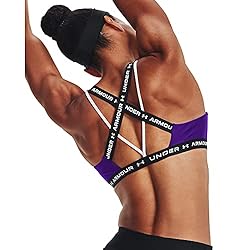 Under Armour Women's Crossback Low Bra, Purple Zest