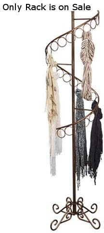 Retail Cobblestone Spiral Scarf Rack 27 Scarf Rings 72"H x 17"W