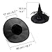 CA Mode Women Witch Hat Wizard Cap Headwear Spider Feather Halloween Costume Dark Black