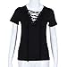 Lisingtool Womens Loose Pullover T Shirt Short Sleeve Tops Shirt Blouse (Small, Black)