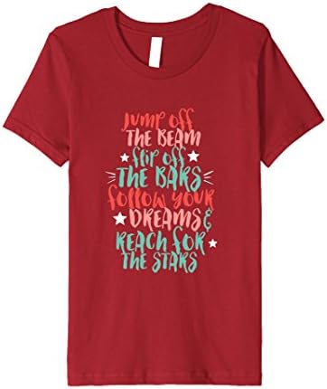 Kids Gymnastics Sport Quote Typography T-shirt for Gymnast 8 Cranberry