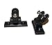 Northwest Tarp & Canvas 180 Degree Bimini Universal Deck Hinge, Black Nylon, 1 Pair
