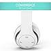 SoMi Bluetooth Headphones with Built-in Mic, Hi-Fi Stereo, Wireless Headphones Overhead Headset, On Ear, Adjustable, Foldable + Wired Mode, White