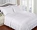 Superior Reversible Down Alternative Polyfill Blanket with Striped Microfiber Shell - Full/Queen, White