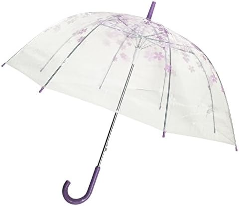 Conch umbrellasClear Cherry Blossom Umbrella, Clear umbrella, clear bubble umbrella, dome shape umbrella (purple)