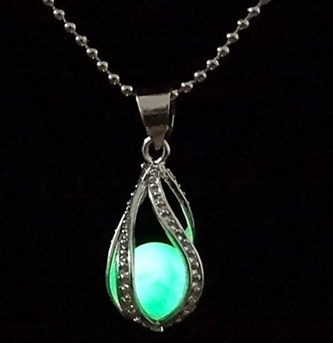 Glow in the Dark Necklace Luminous Pendant Punk Men Jewelry