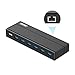 Unitek USB Ethernet Adapter 7-Port Hub, 6 Ports USB 3.0 Hub with Gigabit Ethernet Converter, 2.4A Charging Port, 36W Powered Data Hub Splitter, Compatible MacBook, iMac, Surface Pro, Laptop PC, HDD