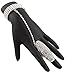 Silvertone Fully Iced Out Oval Style Adjustable Finger Ring and Hand Chain Bracelet