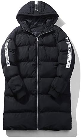 LIESA Young Men Warm Winter Jacket Thick Long Parka Fashion Coat - Black L