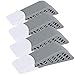 Newkiton 4Pcs/Set Rubber Door Stops Wedge Flexible Floor Door Stopper Finger Protector (Grey)