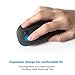 Wireless Mouse, Champhox 2.4GHz Noiseless 3 Adjustable DPI Level with Nano Receiver Silent Portable Rechargeable Cordless Mute Mice for Computer, Notebook, Mac, Laptop (Black)