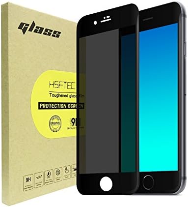 HSFTEC iPhone 8 Plus 7 Plus Privacy Screen Protector, iPhone 8 Plus Screen Protector Anti-Spy Tempered Glass Screen 9H Premium Anti-Scratch/Bubble Free