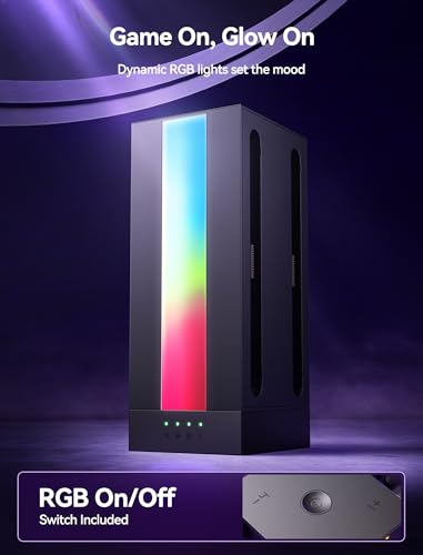 JSAUX EnergyFlow Ladestation für Nintendo Switch 2 JoyCon Controller, 4-in-1 Magnetische RGB-Ladestation mit LED-Anzeige, Switch 2 JoyCon Zubehör mit 1,5M USB C Kabel thumbnail 3