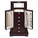 Best Choice Products Handcrafted Wooden Jewelry Box Organizer Wood Armoire Cabinet- Brown